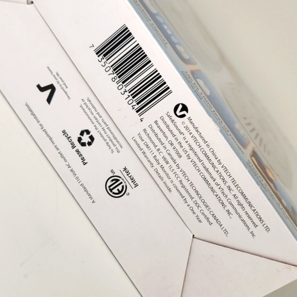 VTEC Safe & Sound Digital Audio Baby Monitor DM111 In orig box, 1000' Range - Picture 9 of 14
